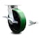 Service Caster 8 Inch Kingpinless Green Poly on Steel Wheel Caster with Brake and Swivel Lock SCC-KP30S820-PUR-GB-SLB-BSL - alternate 1